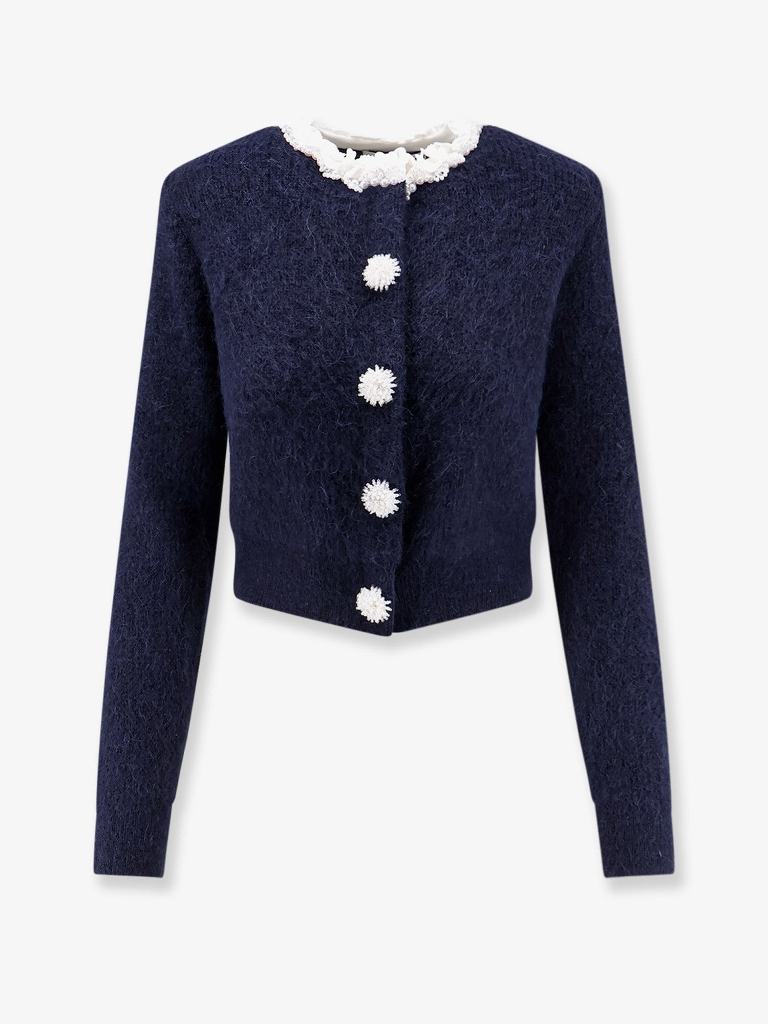 SELF PORTRAIT Cardigan With Flower Pearl Buttons