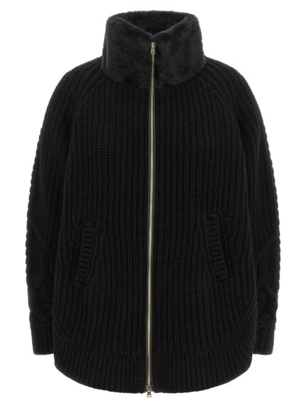 Herno Cardigan With Fur Insert