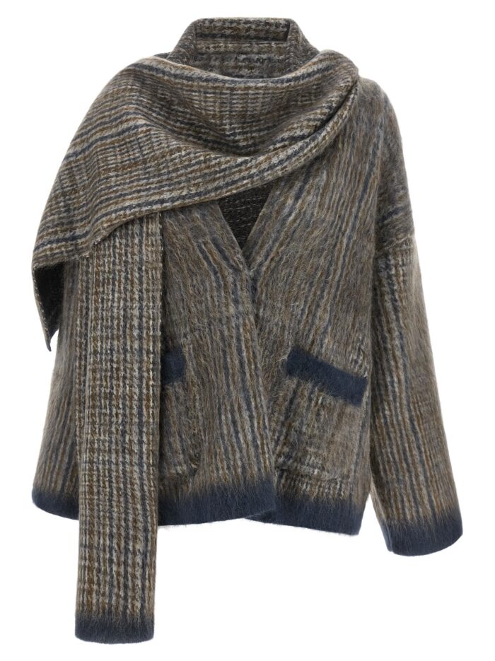 brunello cucinelli cardigan with scarf Brunello Cucinelli Cardigan With Scarf