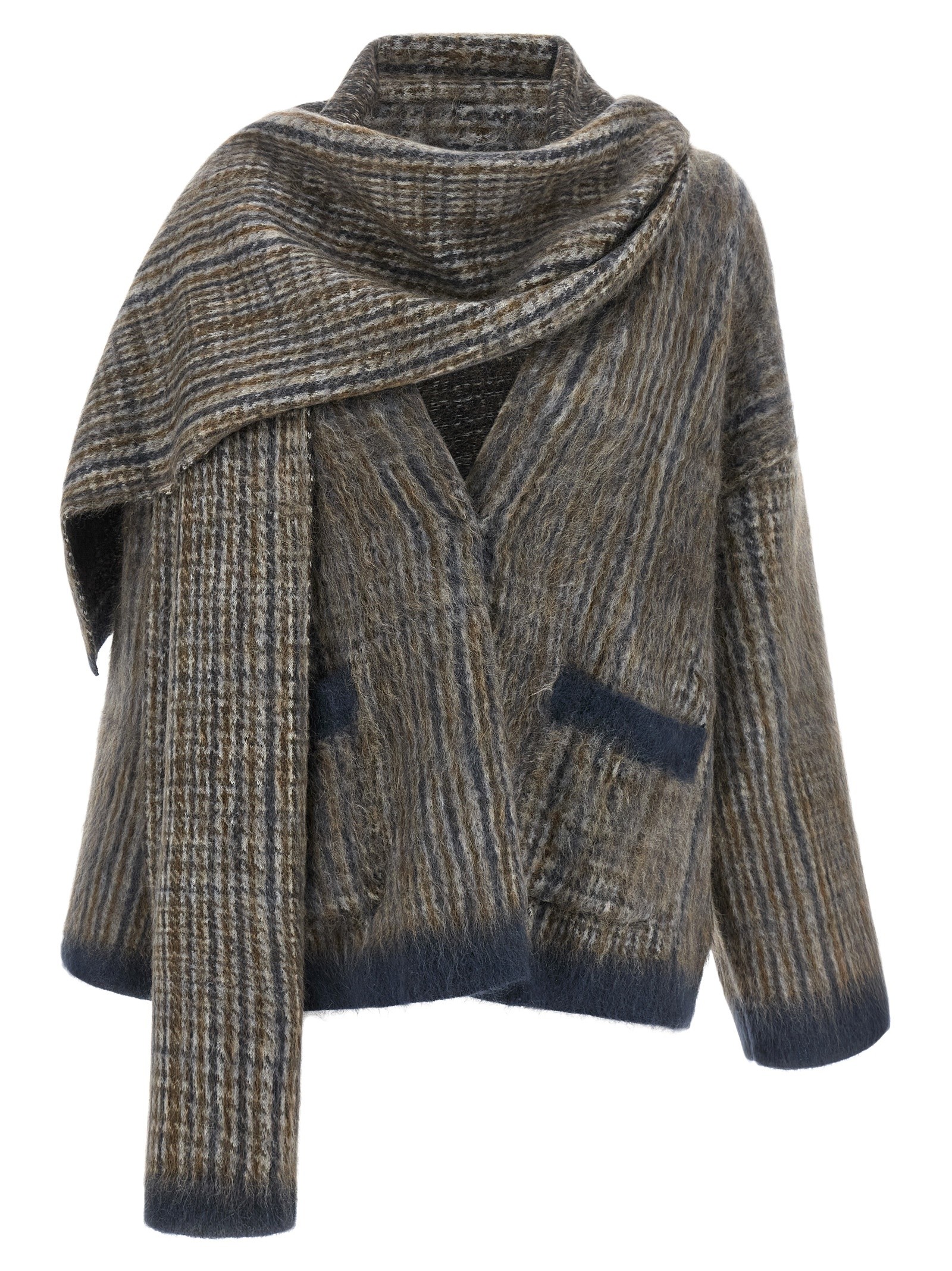 Brunello Cucinelli Cardigan With Scarf