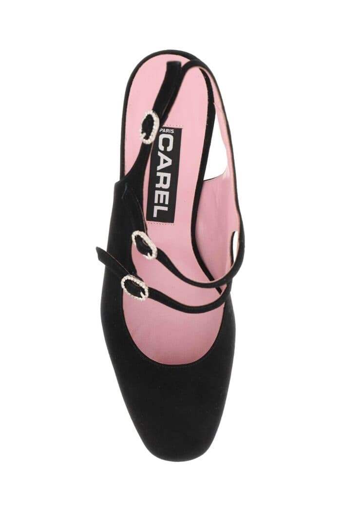 CAREL Suede Banana Slingback Mary Jane