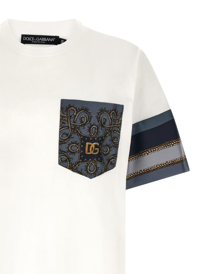 Dolce & Gabbana 'Cargo' Silk Insert T-shirt