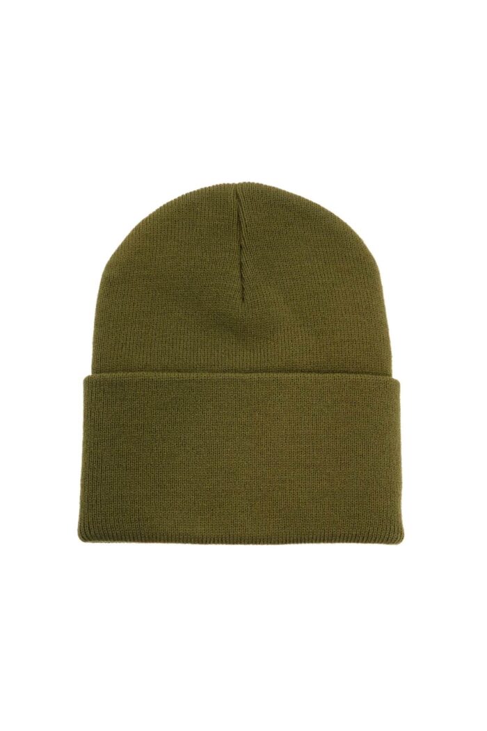 carhartt wip beanie hat with logo patch CARHARTT WIP Beanie Hat With Logo Patch
