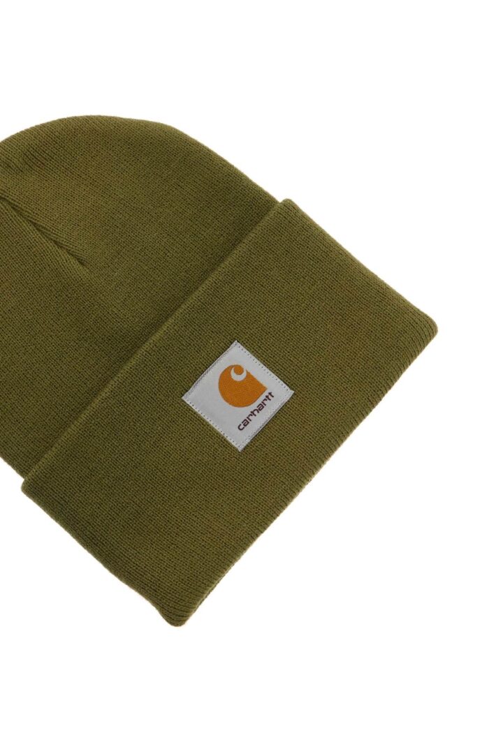 carhartt wip beanie hat with logo patch CARHARTT WIP Beanie Hat With Logo Patch