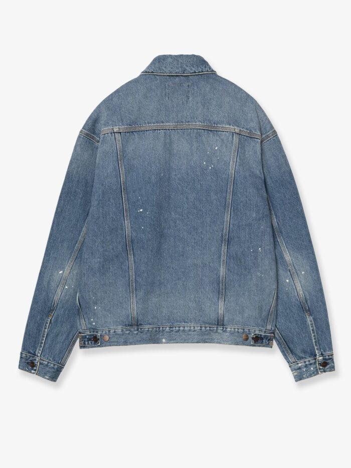Carhartt Wip Blue Denim Jacket With Distressed Effect