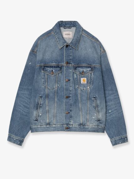 Carhartt Wip Blue Denim Jacket With Distressed Effect