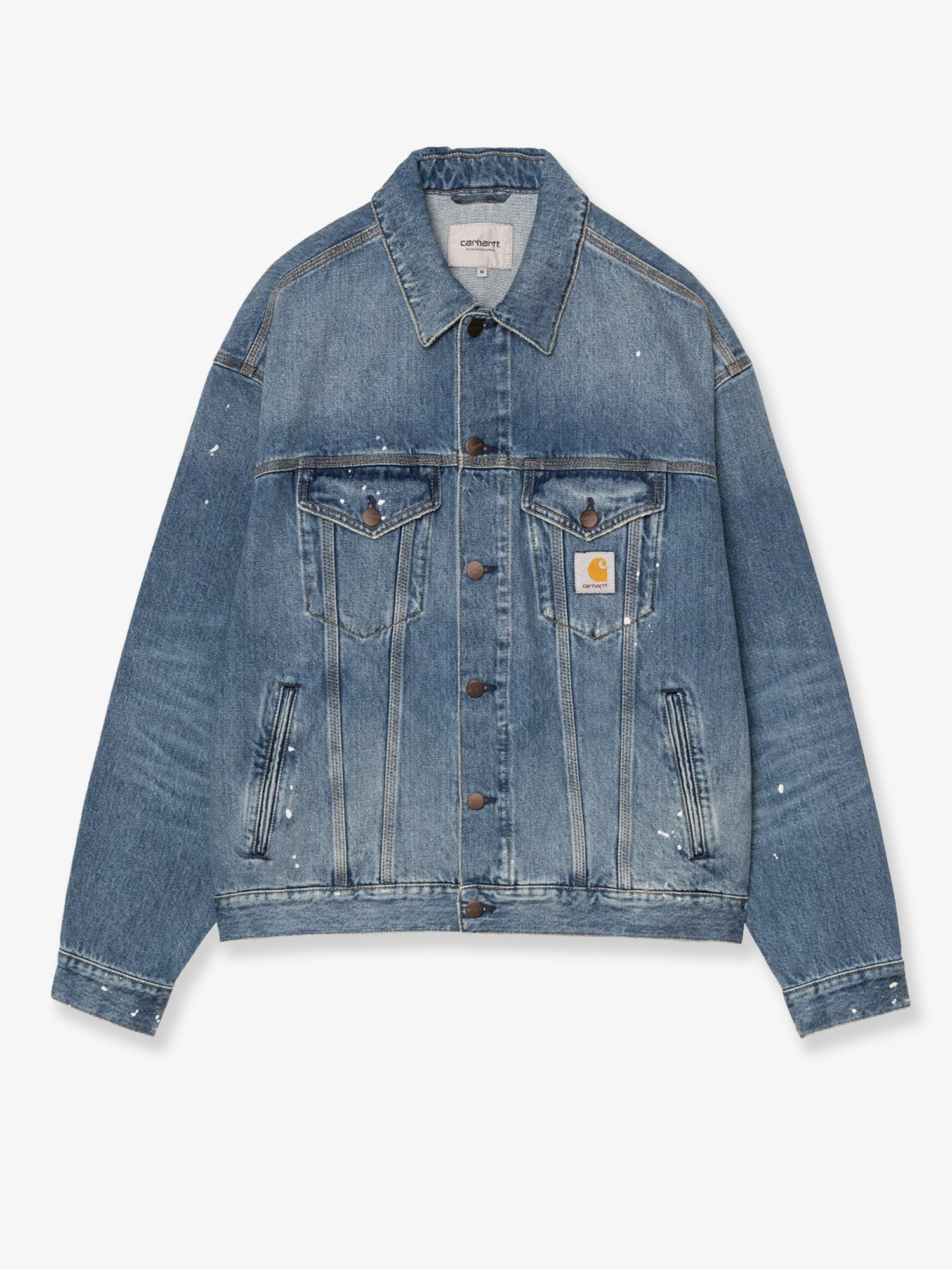 Carhartt Wip Blue Denim Jacket With Distressed Effect