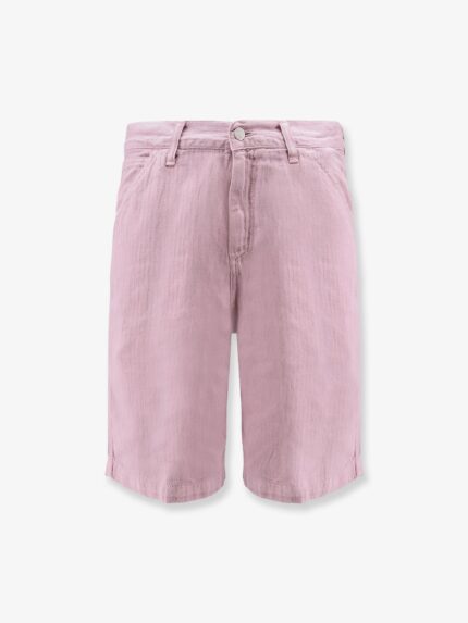 Carhartt Wip Cooper Herringbone Cotton And Linen Shorts