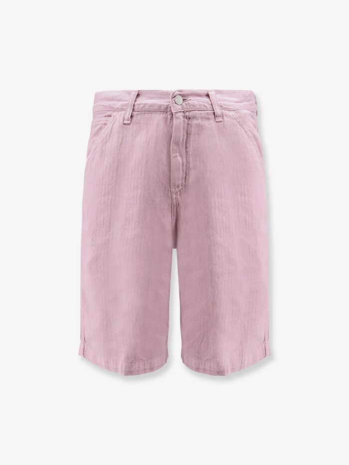 Carhartt Wip Cooper Herringbone Cotton And Linen Shorts