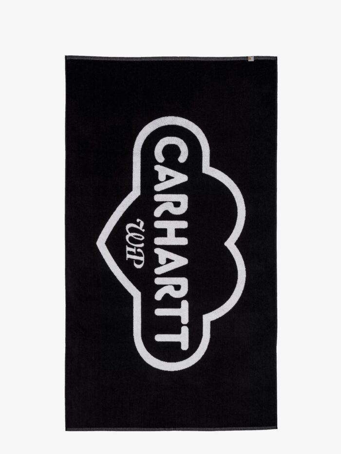 Carhartt Wip Cotton Beach Towel With Front Logo Print