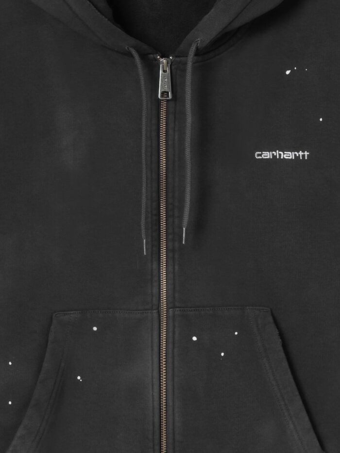 Carhartt Wip Hooded Painter Cotton Sweatshirt With Front Embroidered Logo