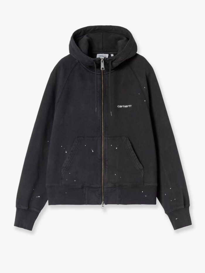 carhartt wip hooded painter cotton sweatshirt with front embroidered logo Carhartt Wip Hooded Painter Cotton Sweatshirt With Front Embroidered Logo
