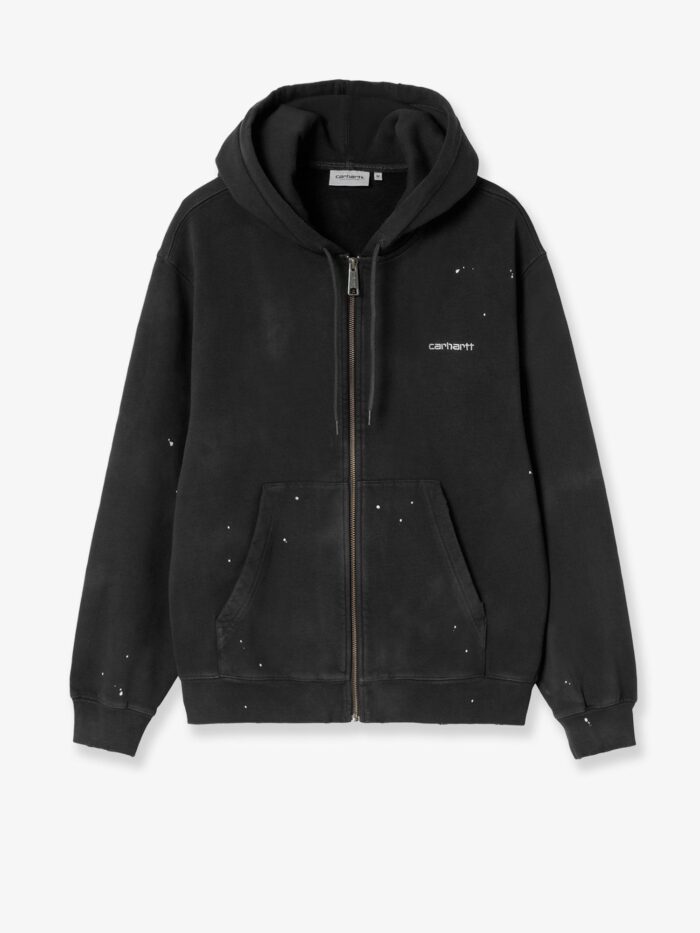 carhartt wip hooded painter cotton sweatshirt with front embroidered logo Carhartt Wip Hooded Painter Cotton Sweatshirt With Front Embroidered Logo