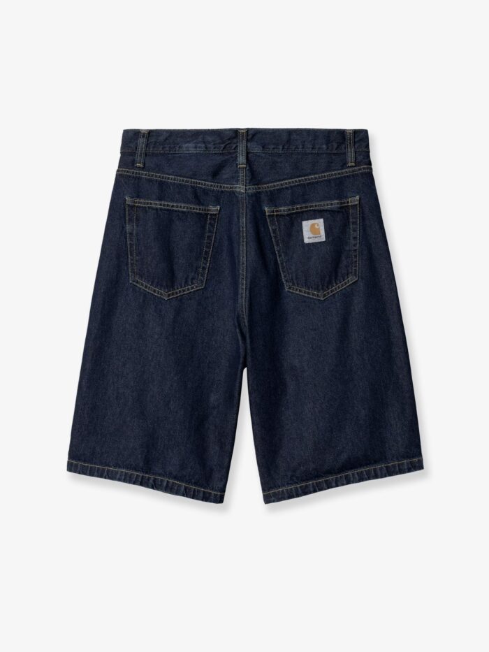 Carhartt Wip Landon Denim Bermuda Shorts With Logo Patch
