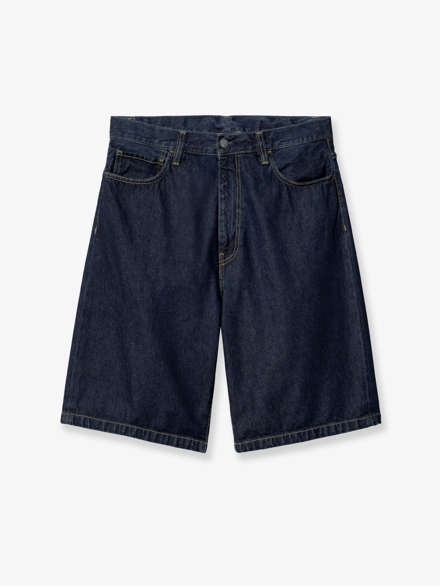 Carhartt Wip Landon Denim Bermuda Shorts With Logo Patch