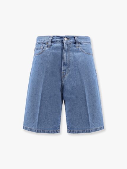 Carhartt Wip Landon Denim Shorts With Logo Patch