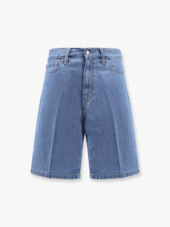 Carhartt Wip Landon Denim Shorts With Logo Patch
