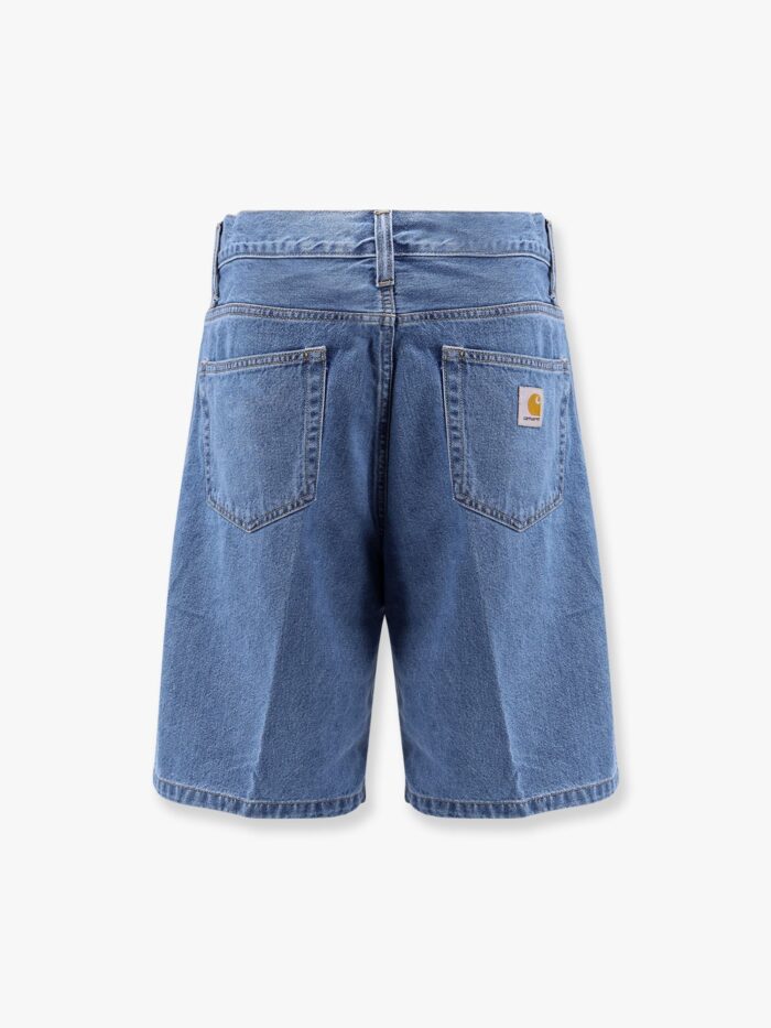 Carhartt Wip Landon Denim Shorts With Logo Patch