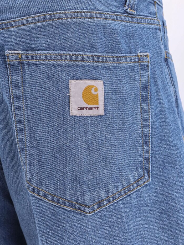 Carhartt Wip Landon Denim Shorts With Logo Patch