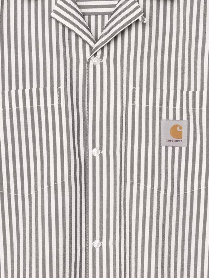 Carhartt Wip Level Cotton Blend Shirt With Striped Pattern
