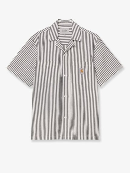 Carhartt Wip Level Cotton Blend Shirt With Striped Pattern