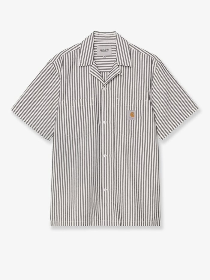Carhartt Wip Level Cotton Blend Shirt With Striped Pattern