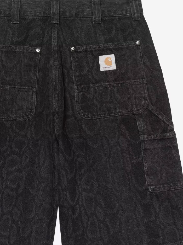 Carhartt Wip OG Double Knee Black Denim Bermuda Shorts