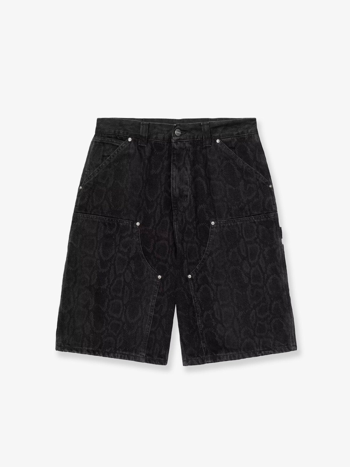 Carhartt Wip OG Double Knee Black Denim Bermuda Shorts