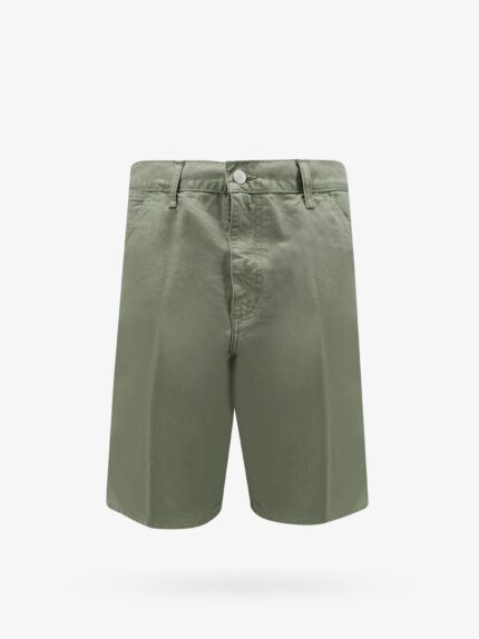 Carhartt Wip Single Knee Cotton Bermuda Shorts With Logo Patch