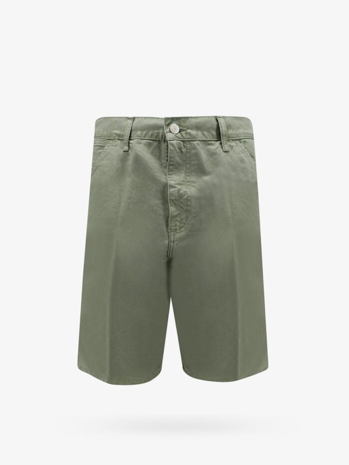 Carhartt Wip Single Knee Cotton Bermuda Shorts With Logo Patch