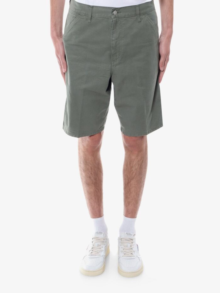 Carhartt Wip Single Knee Cotton Bermuda Shorts With Logo Patch
