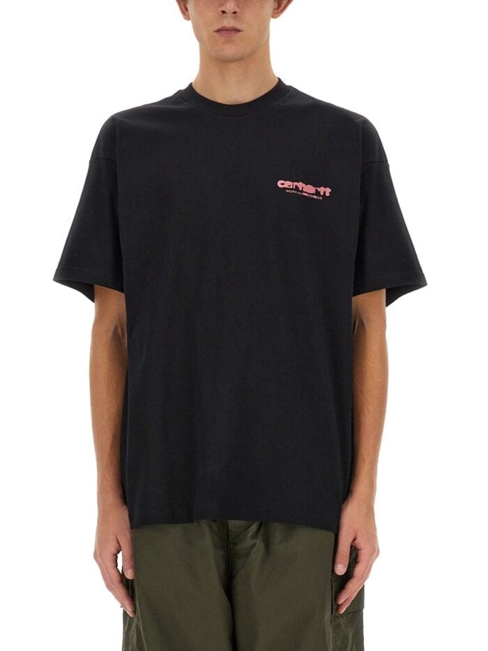 carhartt wip t shirt with logo Carhartt Wip T-SHIRT WITH LOGO