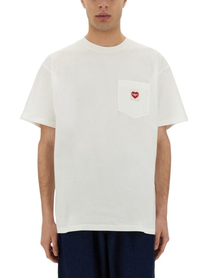 Carhartt Wip T-SHIRT WITH POCKET AND HEART PATCH