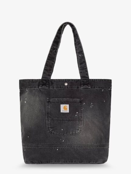 Carhartt Wip Used-effect Black Denim Shopping Bag