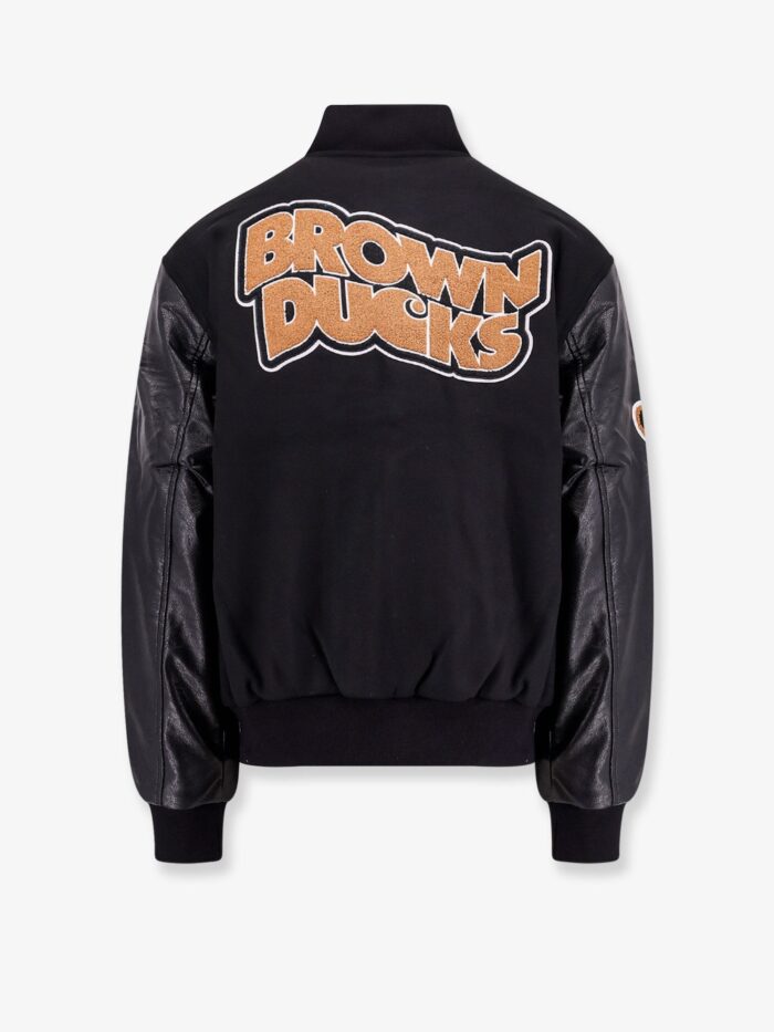 Carhartt Wip Wool Blend Jacket With Alternative Material To Leather Sleeves