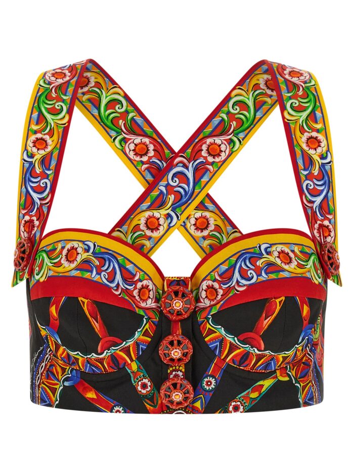 dolce & gabbana 'carretto' bustier top Dolce & Gabbana 'Carretto' Bustier Top