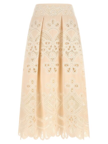 ELIE SAAB Carving Embroidery Skirt