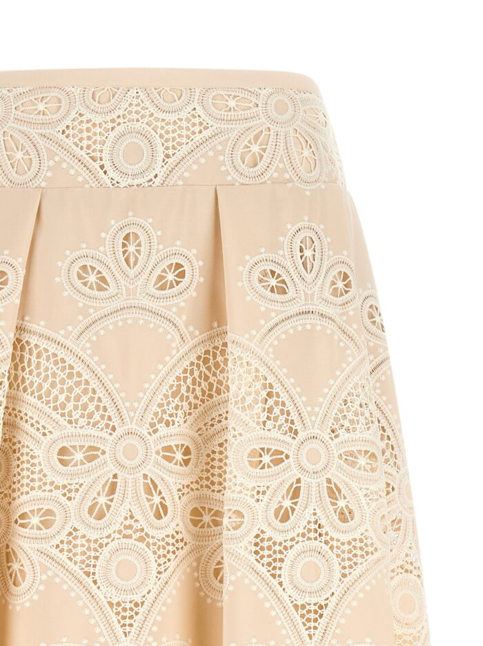 ELIE SAAB Carving Embroidery Skirt