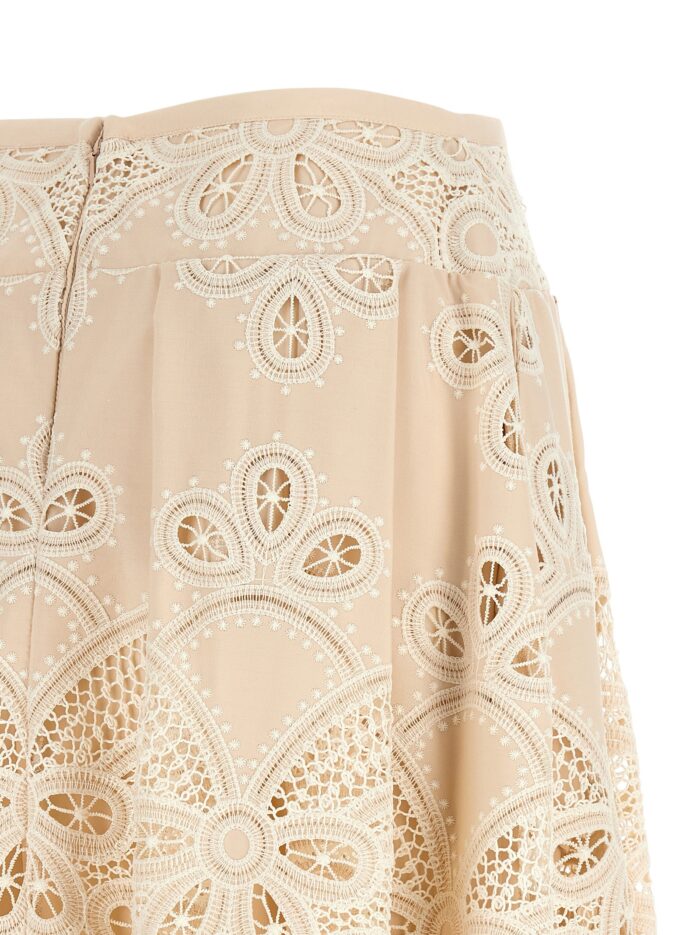 ELIE SAAB Carving Embroidery Skirt