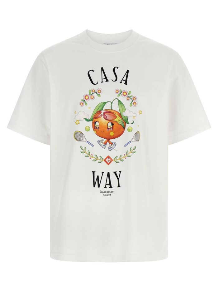 casablanca 'casa way orange mascot' t shirt CASABLANCA 'Casa Way Orange Mascot' T-shirt