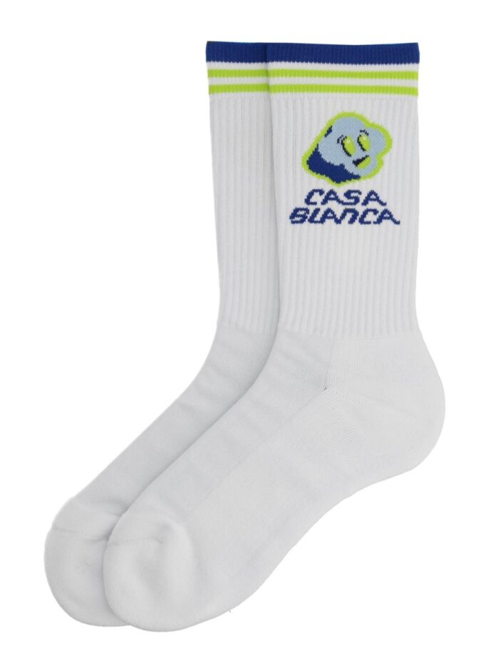 CASABLANCA "BLUE CC SMILE" SOCKS