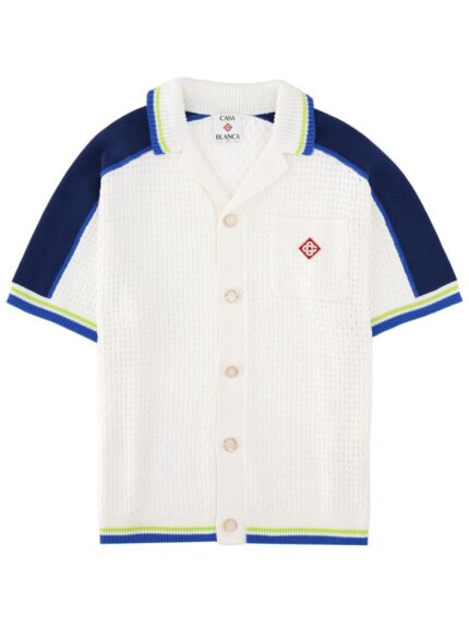 CASABLANCA CAMICIA IN CROCHET CON LOGO