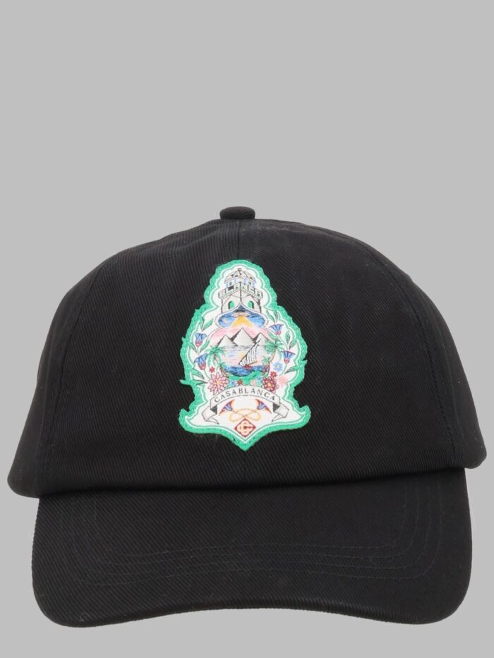 casablanca cappello da baseball con patch "hotel" CASABLANCA CAPPELLO DA BASEBALL CON PATCH "HOTEL"