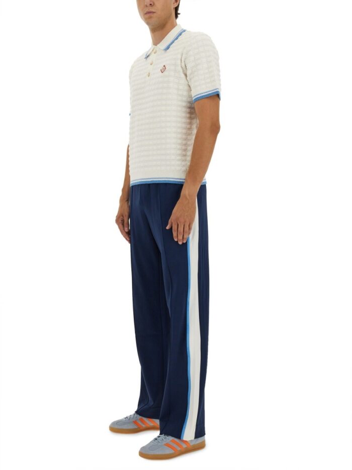 CASABLANCA COTTON BOUCLÉ POLO SHIRT