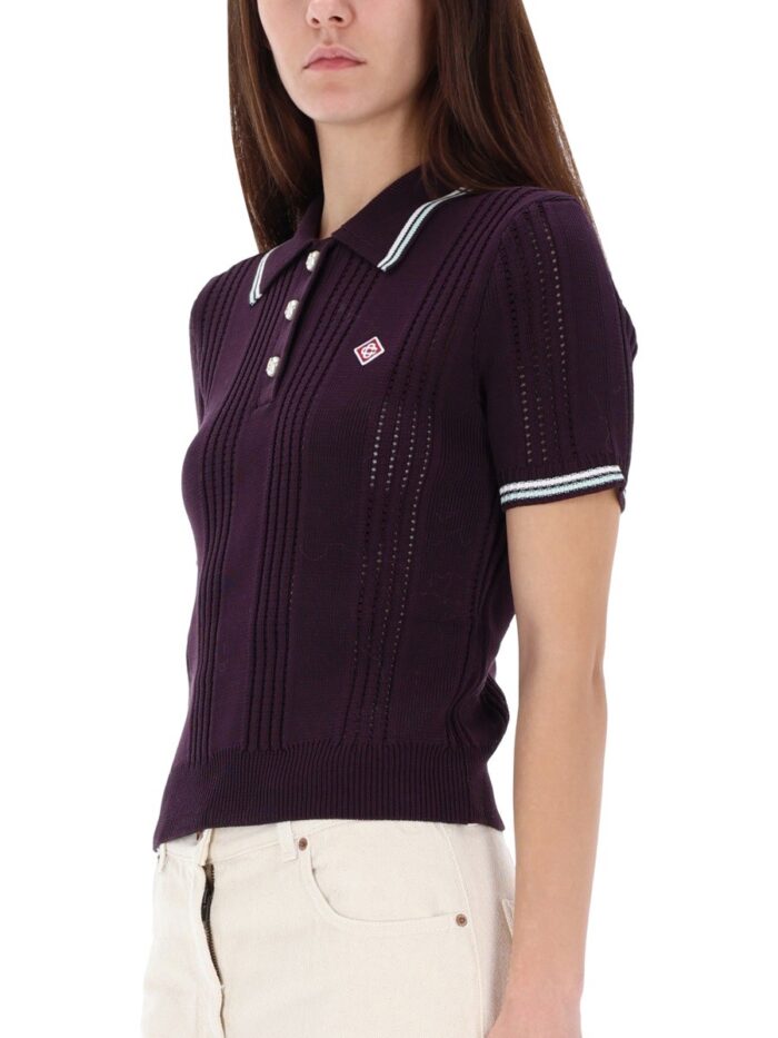 CASABLANCA COTTON KNIT POLO SHIRT