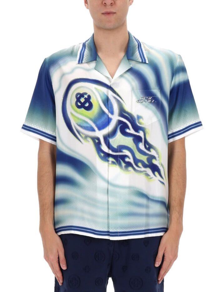 CASABLANCA "FLAMING TENNIS BALL" SHIRT