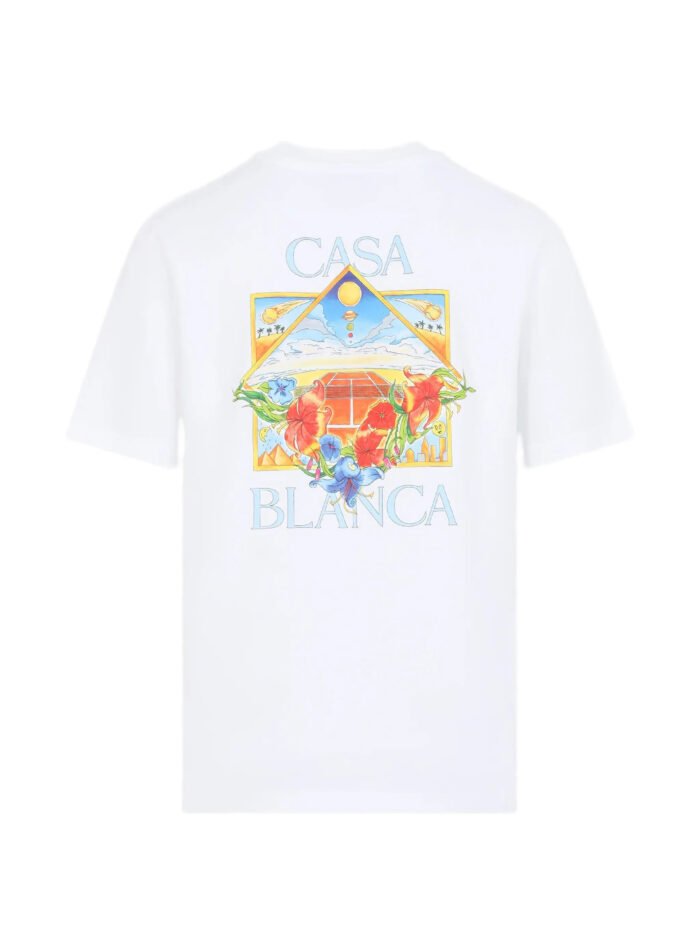 Casablanca Flower Court Icon print T-shirt