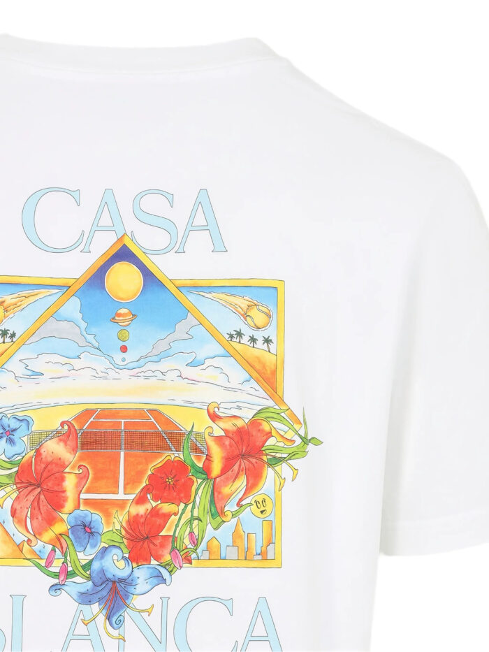 Casablanca Flower Court Icon print T-shirt