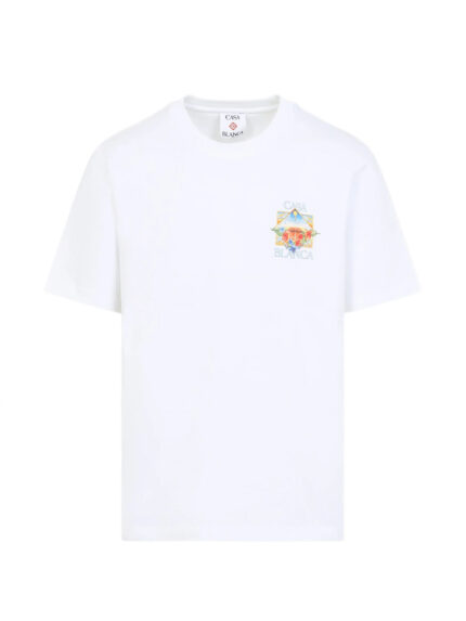 Casablanca Flower Court Icon print T-shirt