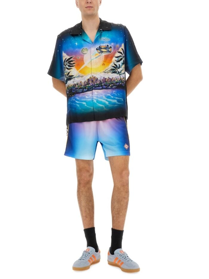 CASABLANCA "GRADIENT FOOTBALL" SHORTS